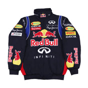 F1 RedBull Embroidered Vintage Racing Jacket Navy Blue