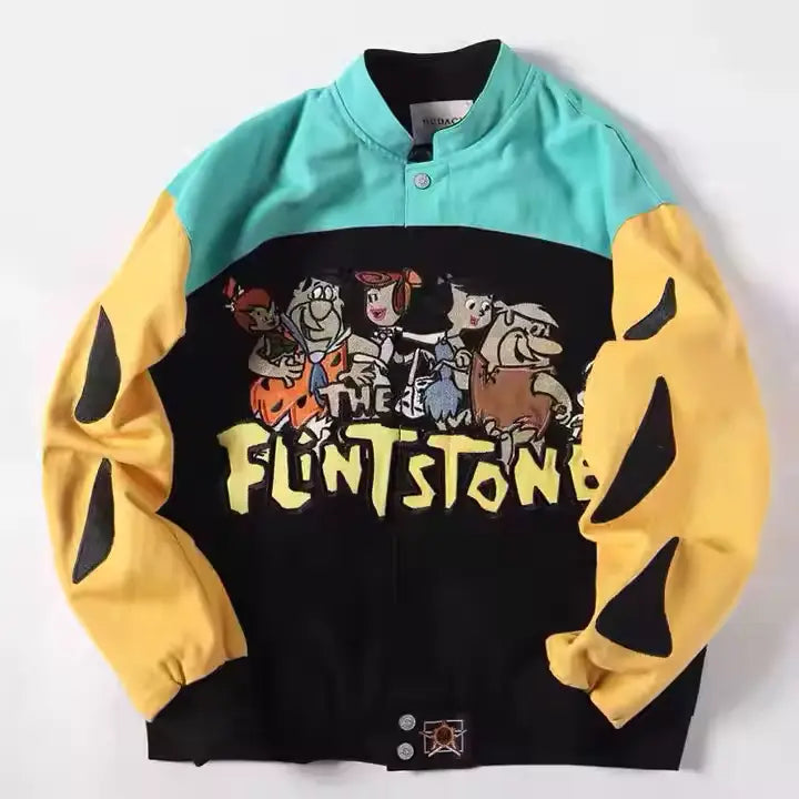 Rare Flintstones NASCAR Vintage Embroidered Jacket - Unisex
