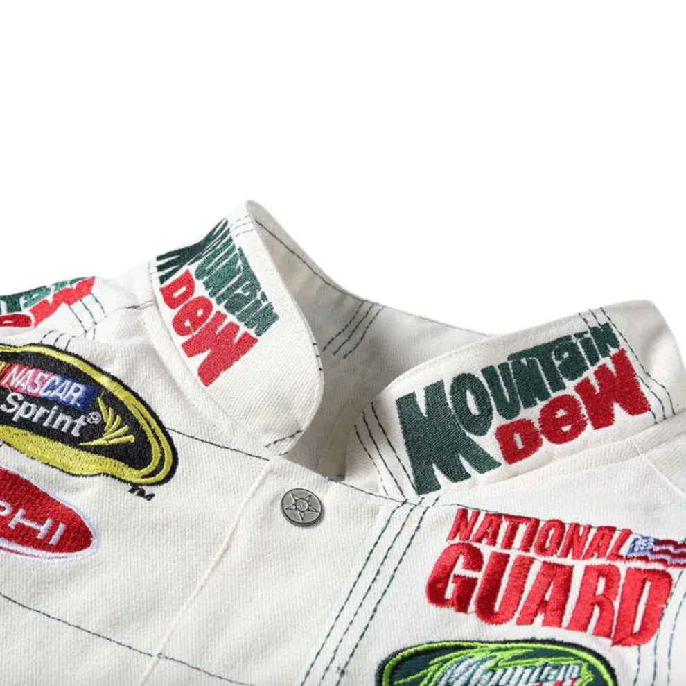Rare Mountain Dew NASCAR Vintage Embroidered Jacket - Unisex1