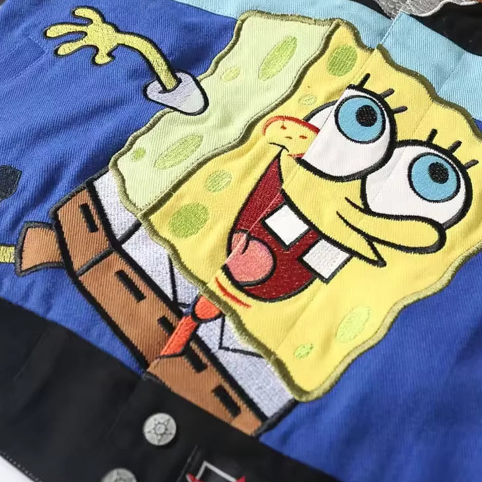 Rare SpongeBob NASCAR Vintage Embroidered Jacket - Unisex