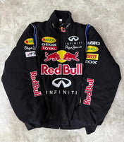 F1 RB Embroidered Vintage Racing Jacket Black