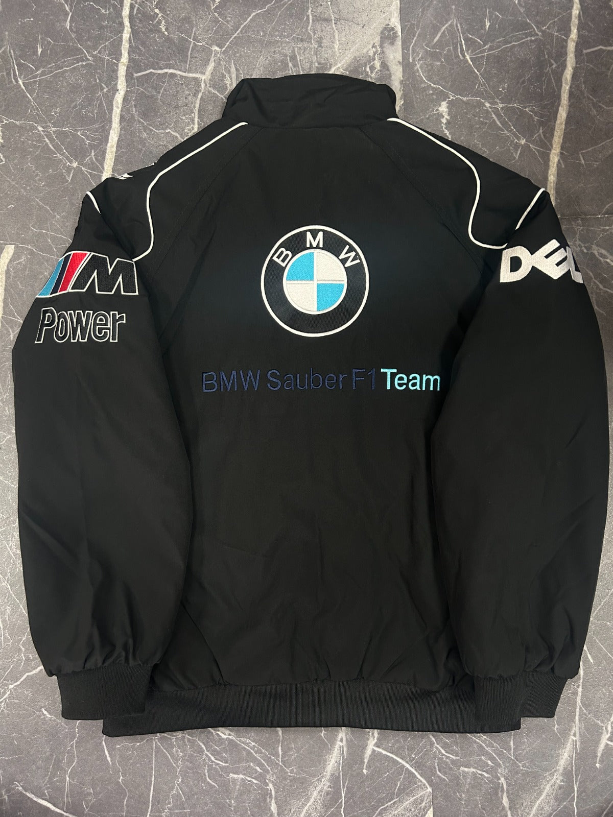 F1 BMW Embroidered Vintage Racing Jacket Black