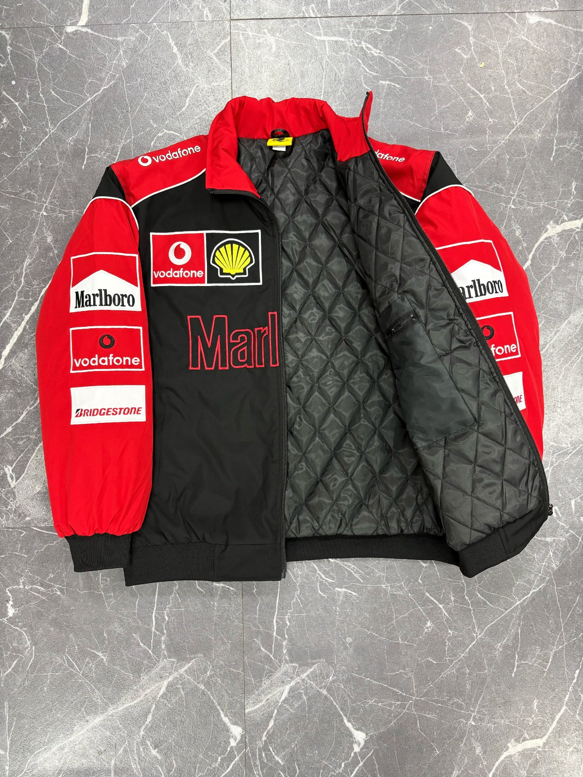F1 Marlboro x Ferrari Embroidered Vintage Racing Jacket – SHABA Speed