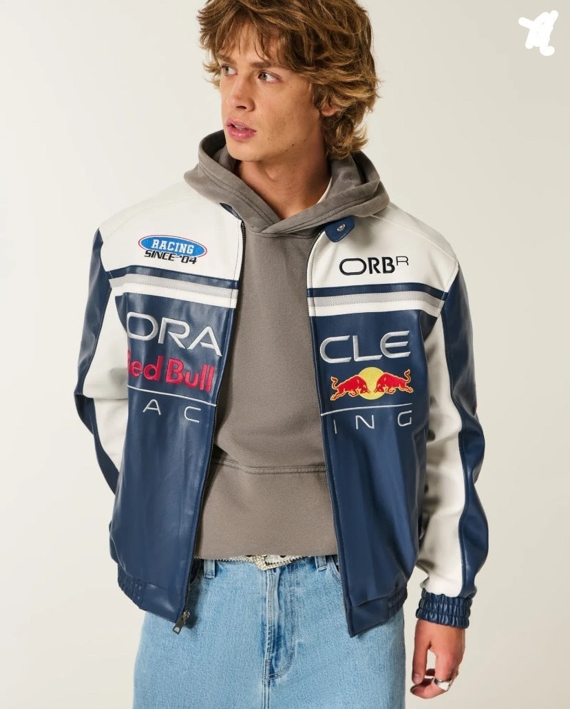 RedBull Racing Leather Vintage Racing Jacket