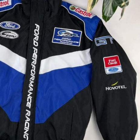 Ford GT Embroidered Vintage Racing Jacket Black
