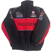 Black and red jacket with Holden and Mobil 1 branding on a white background