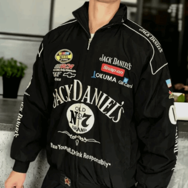 JackDaniels Embroidered Vintage Racing Jacket