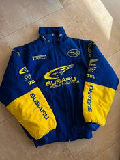 Subaru Rally Embroidered Vintage Racing Jacket Blue